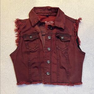 Bullhead Black Rich Red Denim Jacket